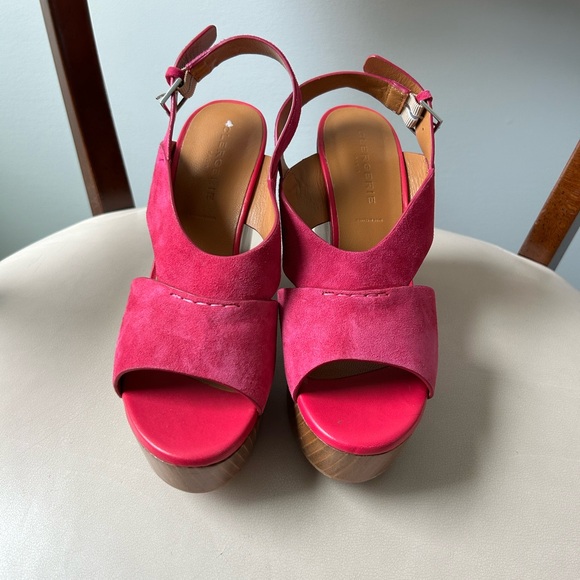 Clergerie pink platform sandal heels - Picture 2 of 6